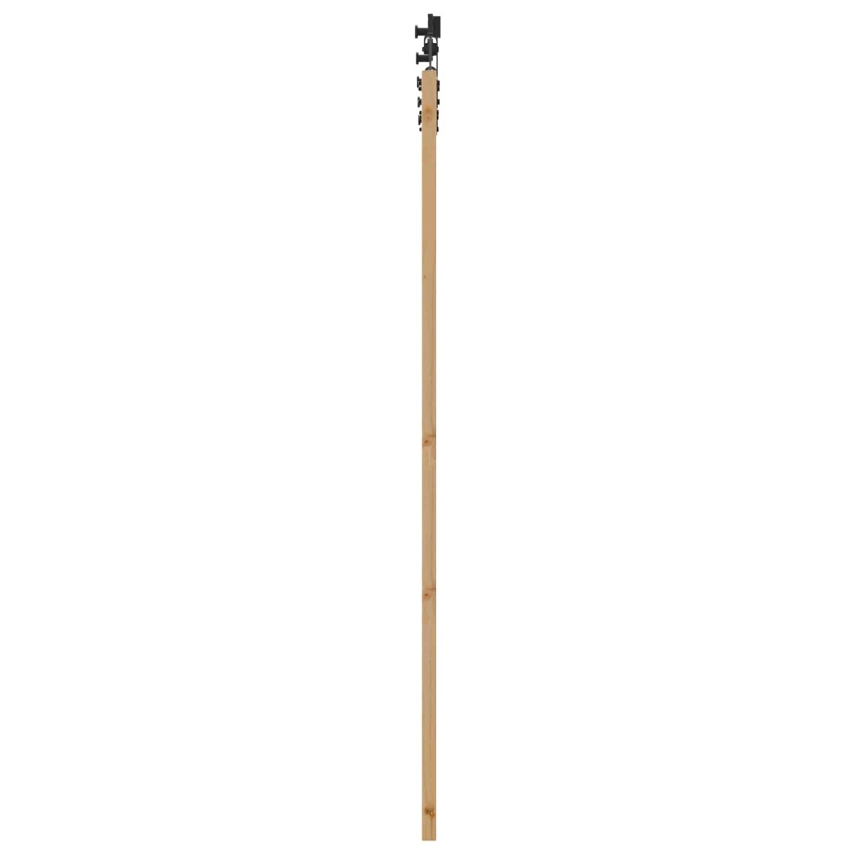 vidaXL Συρόμενη Πόρτα Φυσικό και Μαύρο 86 x 198,5 cm Μασίφ Ξύλο Πεύκου