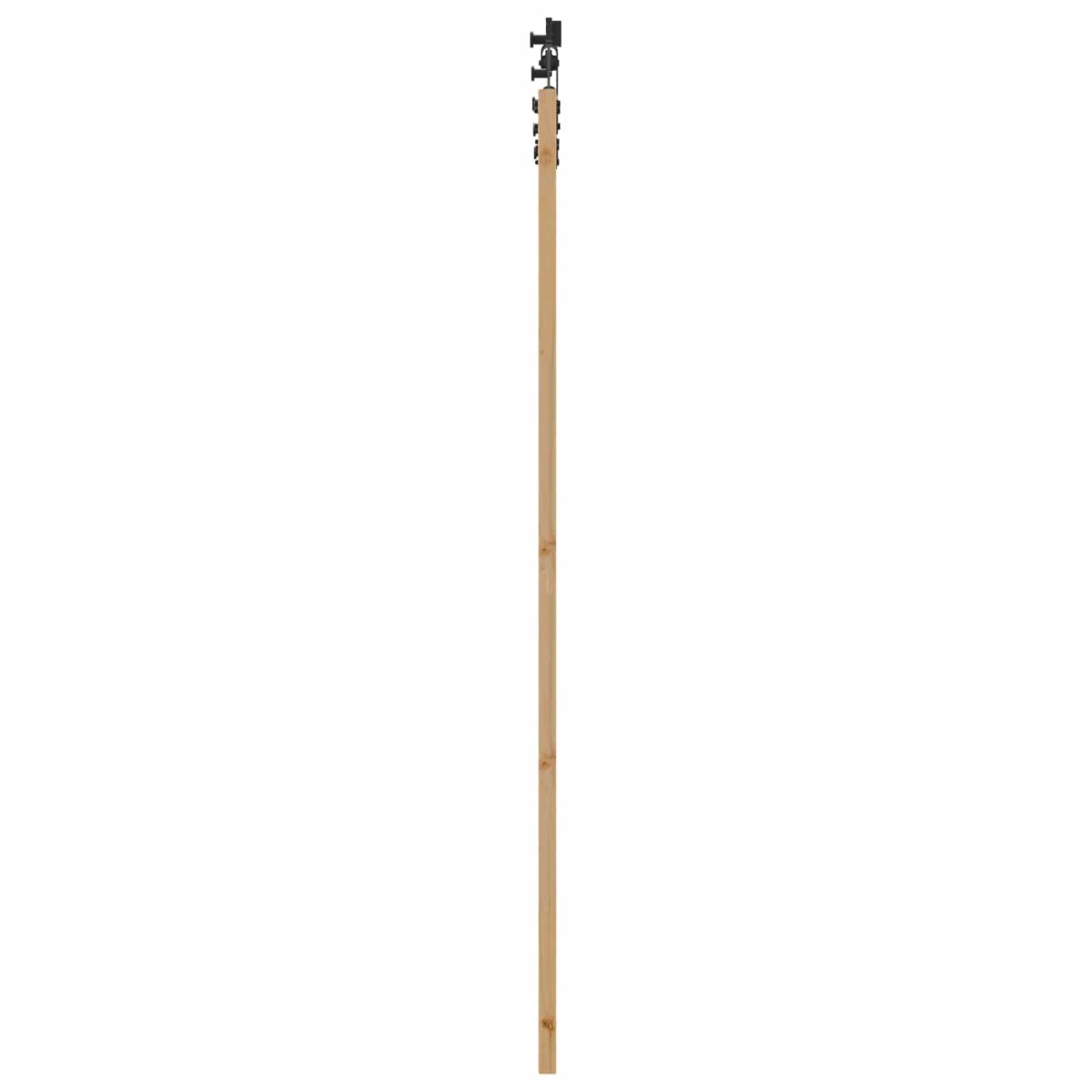 vidaXL Συρόμενη Πόρτα Φυσικό και Μαύρο 86 x 211 cm Μασίφ Ξύλο Πεύκου