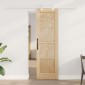 vidaXL Συρόμενη Πόρτα Φυσικό και Λευκό 61 x 198,5 εκ.
