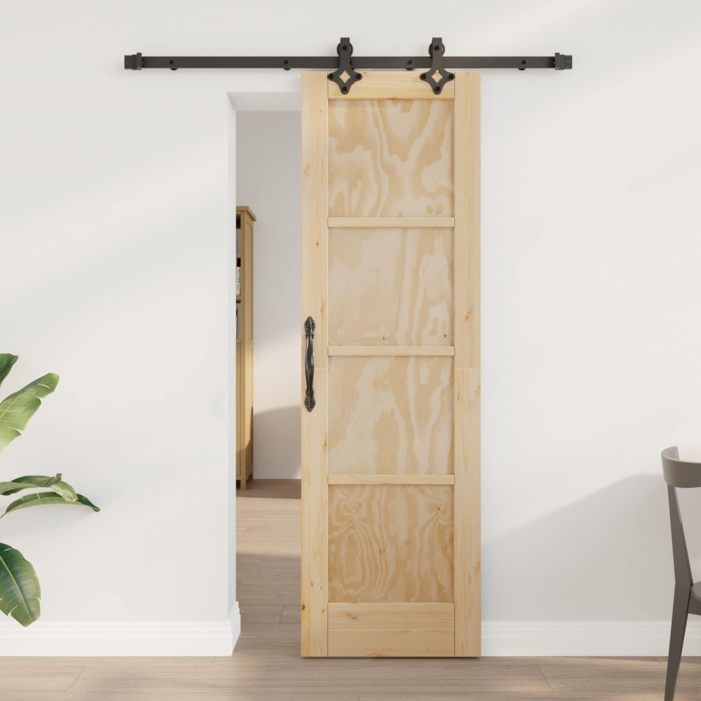 vidaXL Συρόμενη Πόρτα ORKDAL Φυσικό 61 x 198,5 εκ. Μασίφ Ξύλο Πεύκου