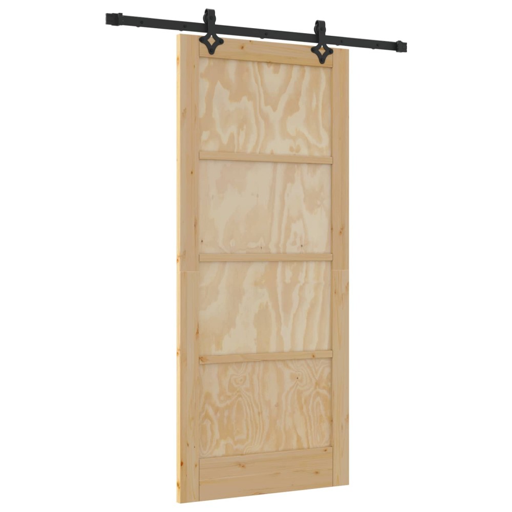 vidaXL Συρόμενη Πόρτα ORKDAL Φυσικό 86 x 198,5 cm Μασίφ Ξύλο Πεύκου