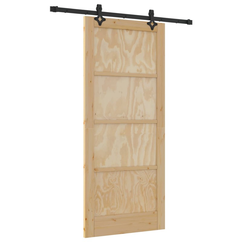 vidaXL Συρόμενη Πόρτα ORKDAL Φυσικό 86 x 198,5 cm Μασίφ Ξύλο Πεύκου