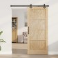 vidaXL Συρόμενη Πόρτα ORKDAL Φυσικό 86 x 198,5 cm Μασίφ Ξύλο Πεύκου