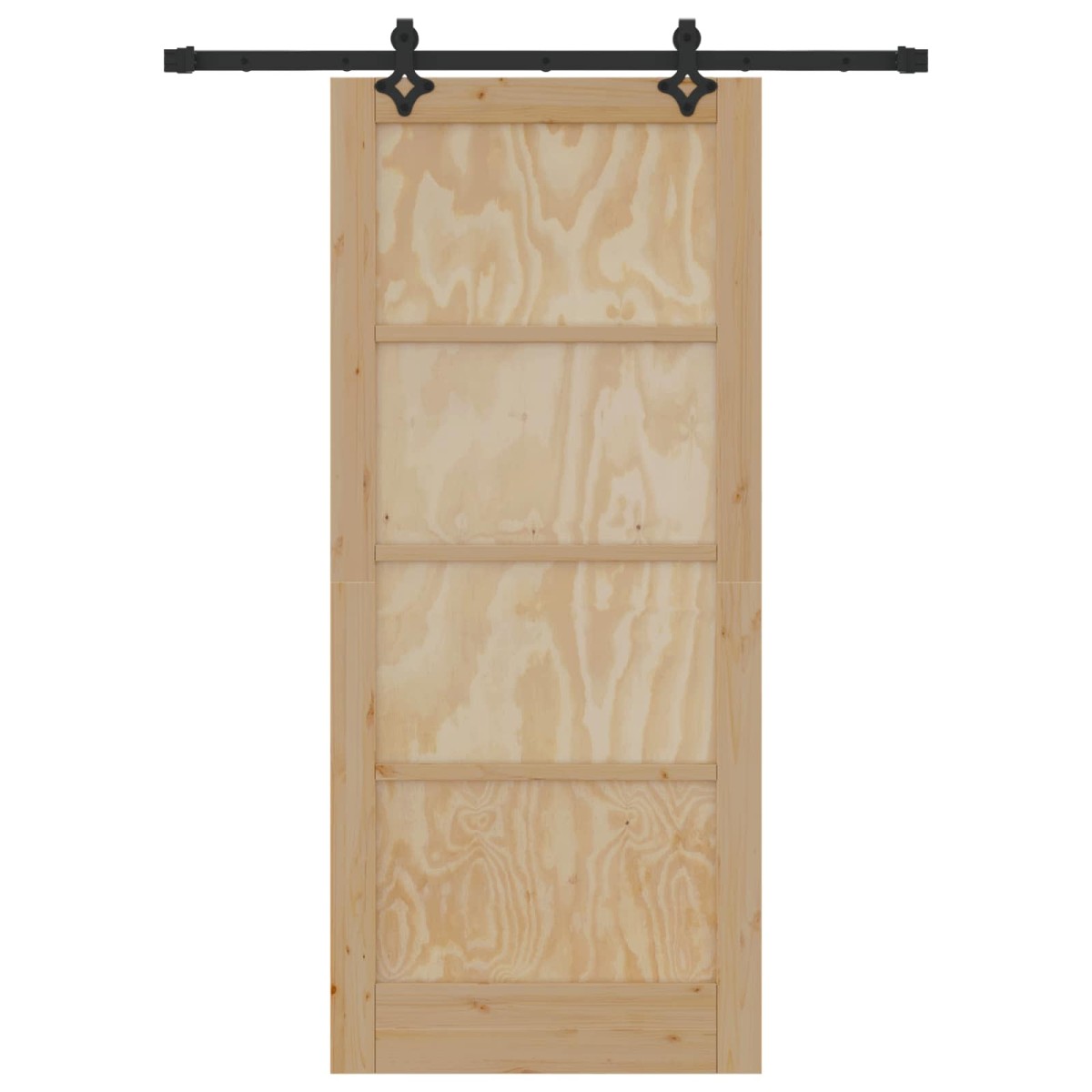 vidaXL Συρόμενη Πόρτα ORKDAL Φυσικό 86 x 198,5 cm Μασίφ Ξύλο Πεύκου