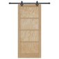vidaXL Συρόμενη Πόρτα ORKDAL Φυσικό 86 x 198,5 cm Μασίφ Ξύλο Πεύκου