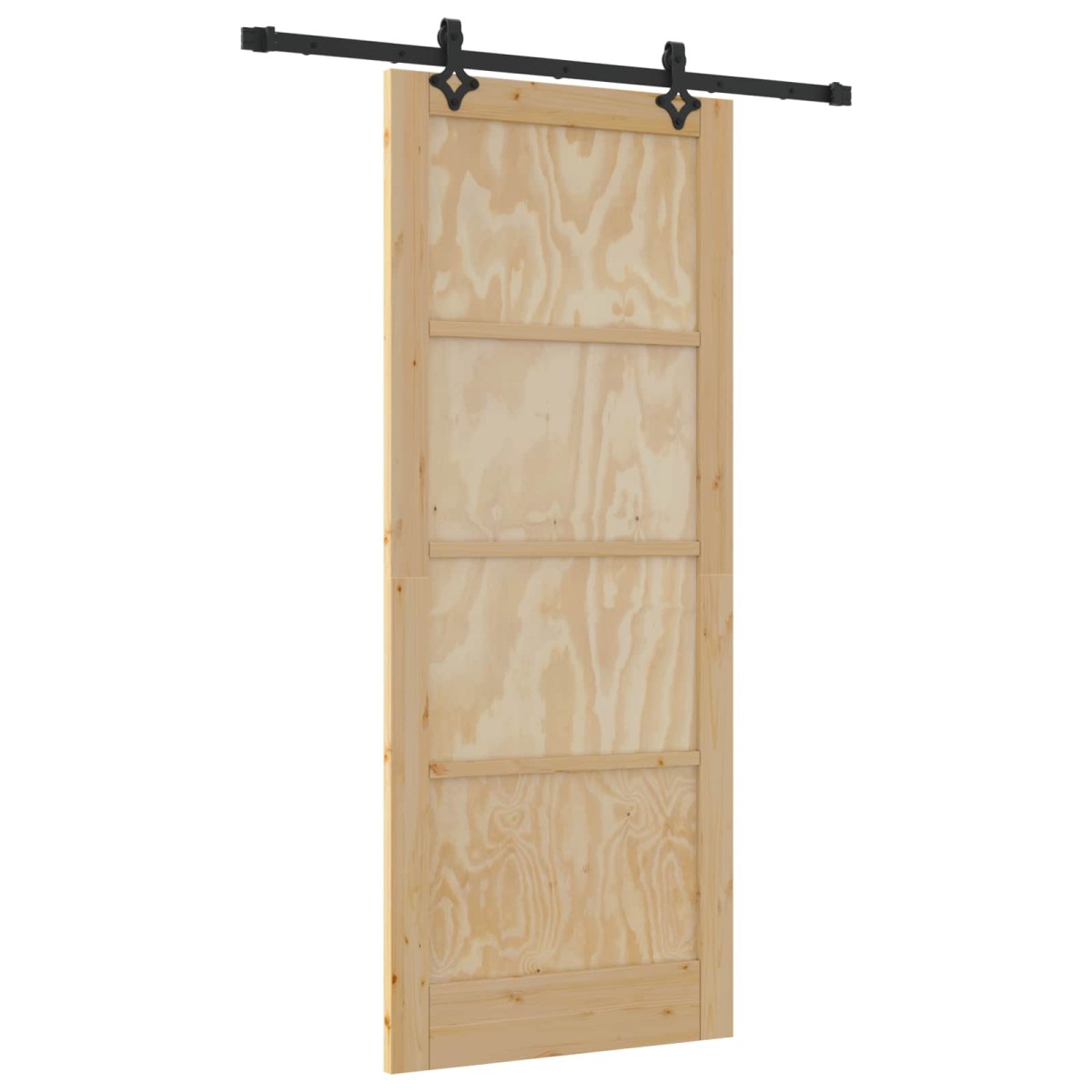 vidaXL Συρόμενη Πόρτα ORKDAL Φυσικό 86 x 211 cm Μασίφ Ξύλο Πεύκου