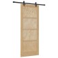 vidaXL Συρόμενη Πόρτα ORKDAL Φυσικό 86 x 211 cm Μασίφ Ξύλο Πεύκου