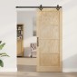 vidaXL Συρόμενη Πόρτα ORKDAL Φυσικό 86 x 211 cm Μασίφ Ξύλο Πεύκου