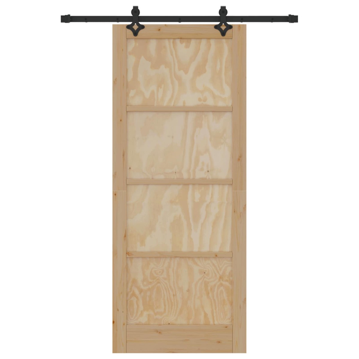 vidaXL Συρόμενη Πόρτα ORKDAL Φυσικό 86 x 211 cm Μασίφ Ξύλο Πεύκου