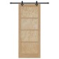 vidaXL Συρόμενη Πόρτα ORKDAL Φυσικό 86 x 211 cm Μασίφ Ξύλο Πεύκου