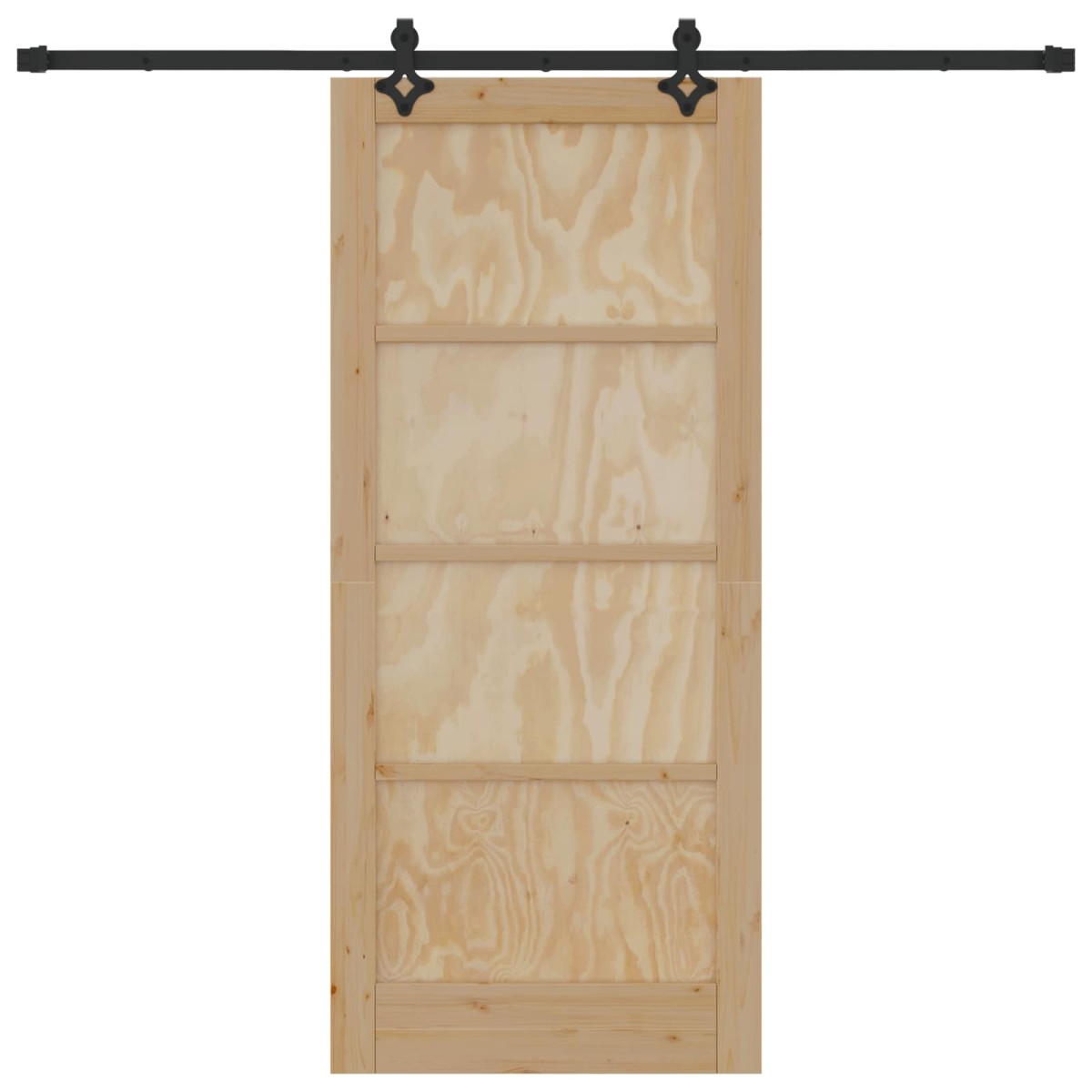 vidaXL Συρόμενη Πόρτα ORKDAL Φυσικό 86 x 198,5 cm Μασίφ Ξύλο Πεύκου