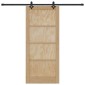 vidaXL Συρόμενη Πόρτα ORKDAL Φυσικό 86 x 198,5 cm Μασίφ Ξύλο Πεύκου