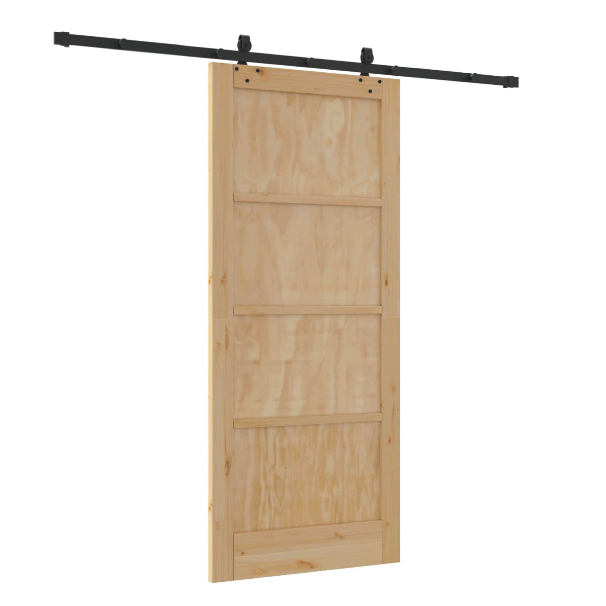 vidaXL Συρόμενη Πόρτα ORKDAL Φυσικό 86 x 198,5 cm Μασίφ Ξύλο Πεύκου