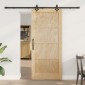 vidaXL Συρόμενη Πόρτα ORKDAL Φυσικό 86 x 198,5 cm Μασίφ Ξύλο Πεύκου