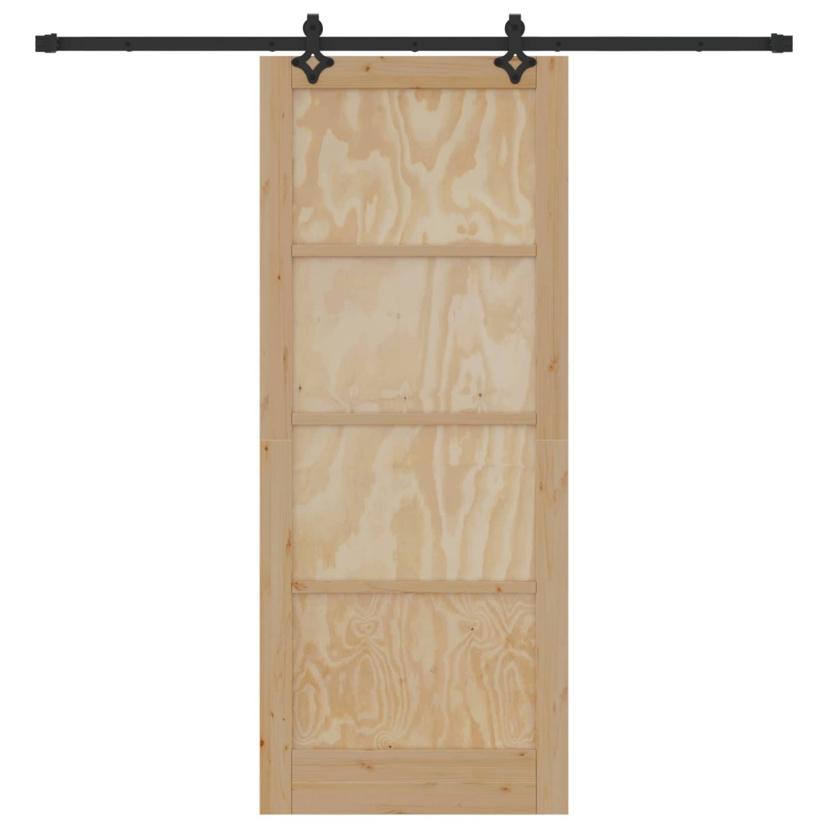 vidaXL Συρόμενη Πόρτα ORKDAL Φυσικό 86 x 211 cm Μασίφ Ξύλο Πεύκου
