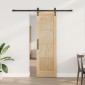 vidaXL Συρόμενη Πόρτα ORKDAL Φυσικό και Μαύρο 61 x 198,5 εκ.
