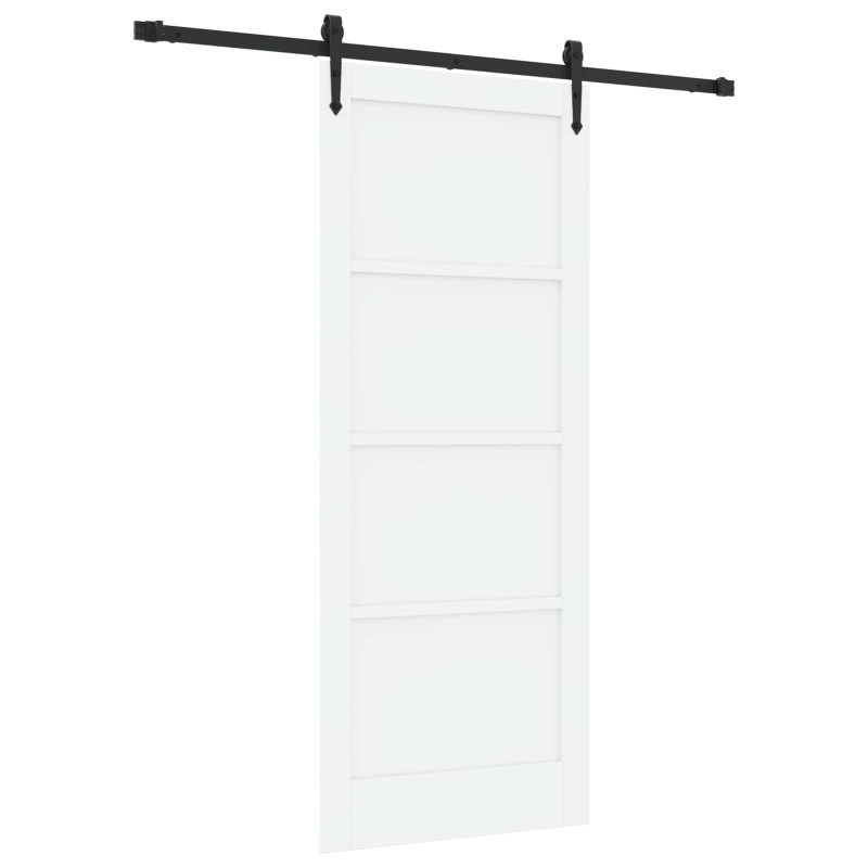 vidaXL Συρόμενη Πόρτα ORKDAL Λευκό και Μαύρο 83 x 202 εκ.