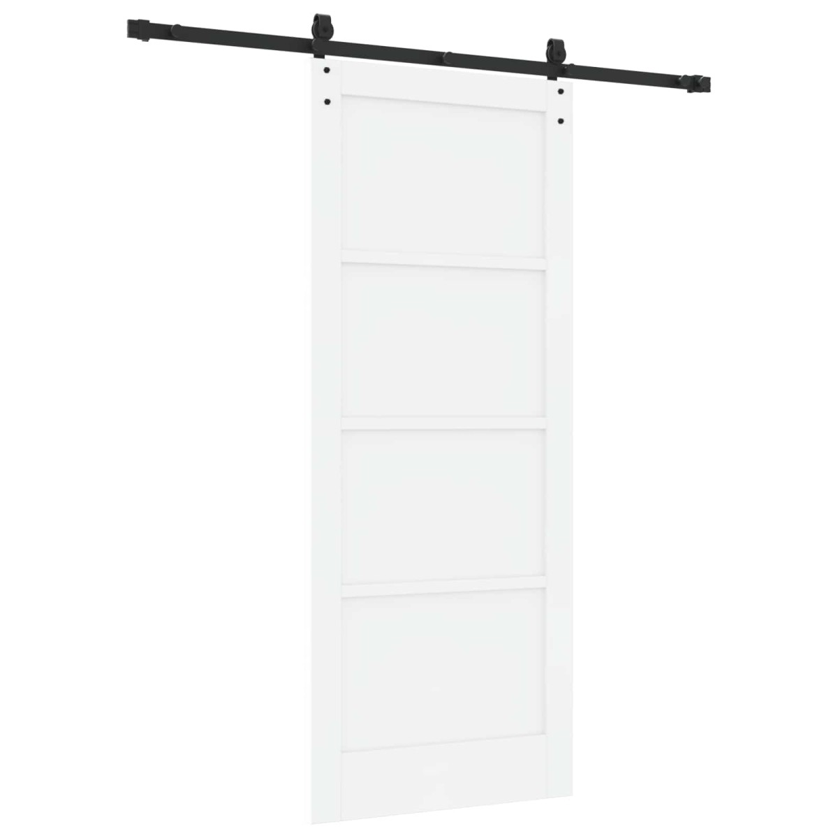 vidaXL Συρόμενη Πόρτα ORKDAL Λευκό και Μαύρο 83 x 202 εκ.