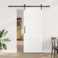 vidaXL Συρόμενη Πόρτα ORKDAL Λευκό και Μαύρο 83 x 202 εκ.