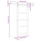 vidaXL Συρόμενη Πόρτα ORKDAL Φυσικό και Μαύρο 86 x 211 cm