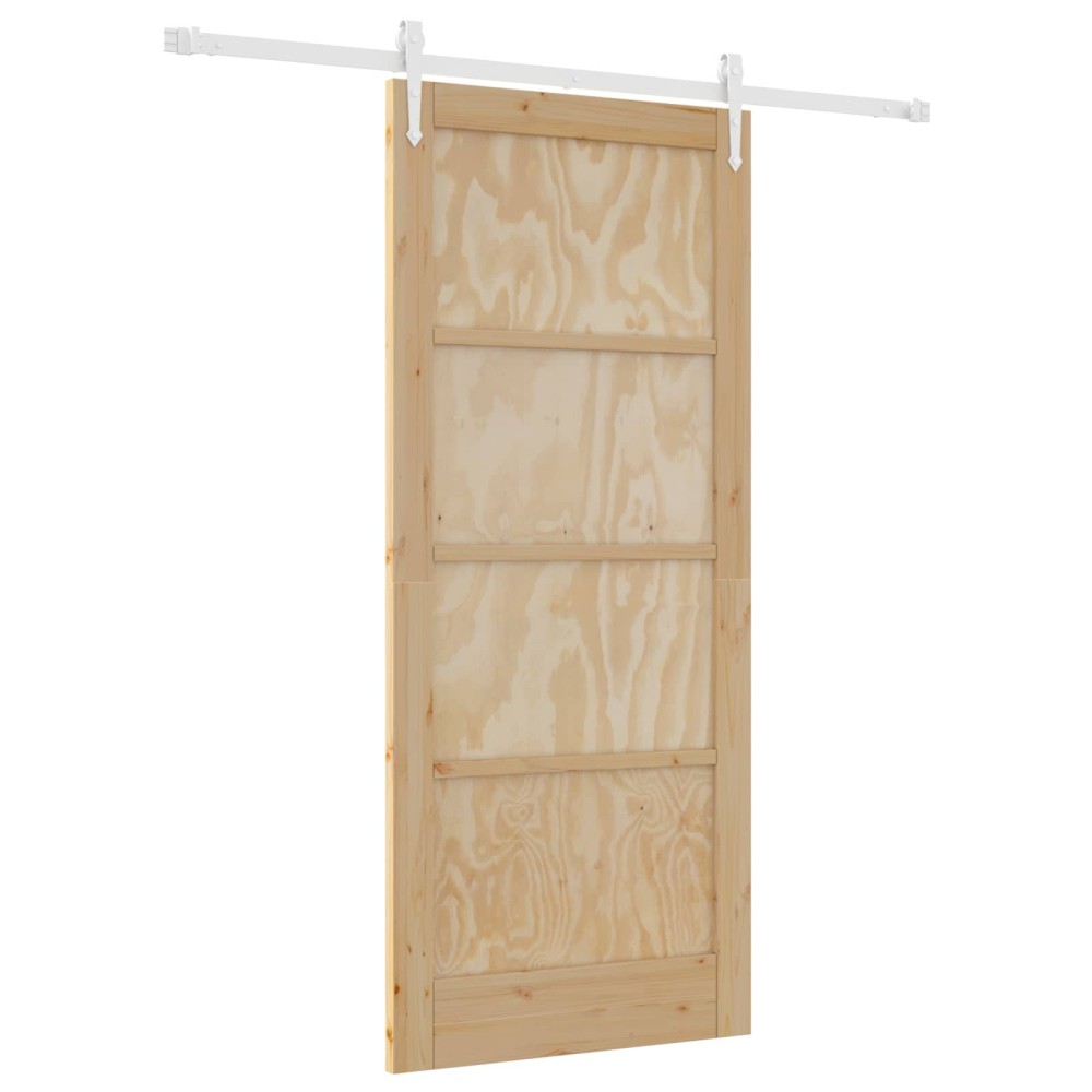 vidaXL Συρόμενη Πόρτα ORKDAL Φυσικό και Λευκό 86 x 198,5 cm