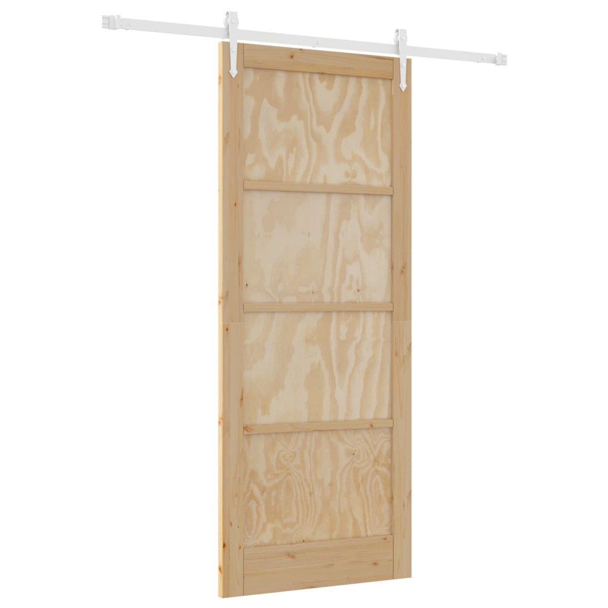 vidaXL Συρόμενη Πόρτα ORKDAL Φυσικό και Λευκό 86 x 211 cm