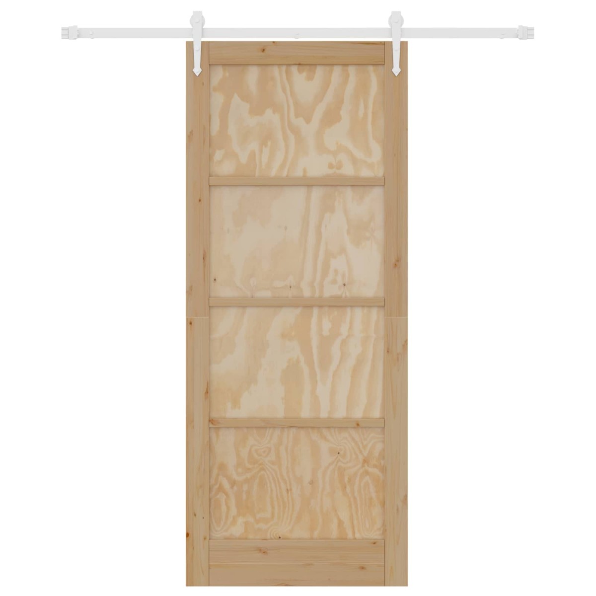 vidaXL Συρόμενη Πόρτα ORKDAL Φυσικό και Λευκό 86 x 211 cm