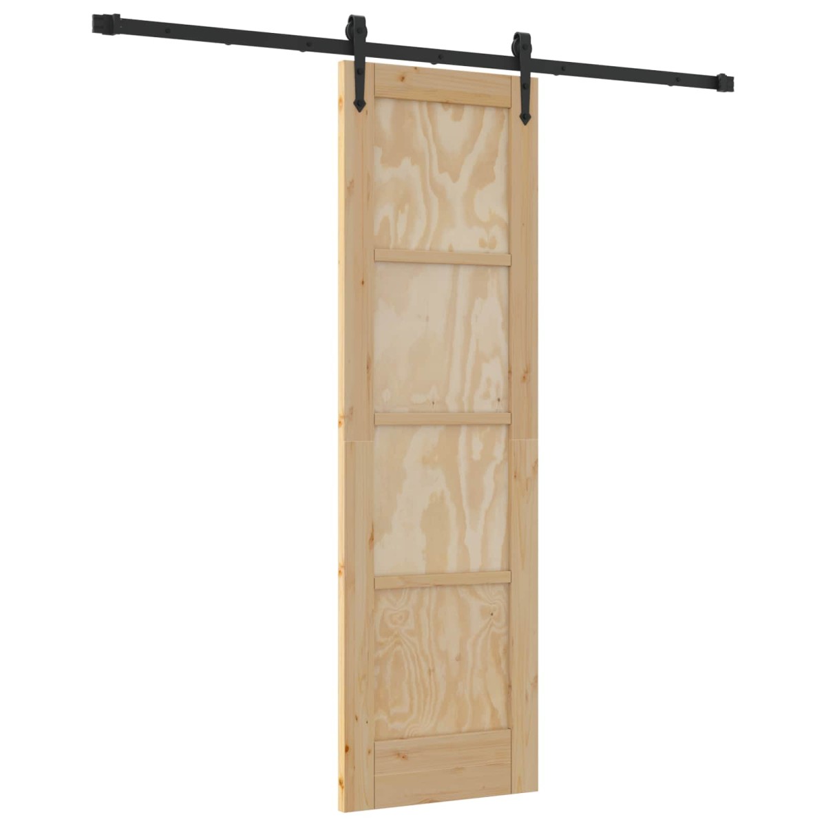 vidaXL Συρόμενη Πόρτα ORKDAL Φυσικό και Μαύρο 61 x 198,5 εκ.