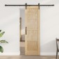 vidaXL Συρόμενη Πόρτα ORKDAL Φυσικό και Μαύρο 61 x 198,5 εκ.