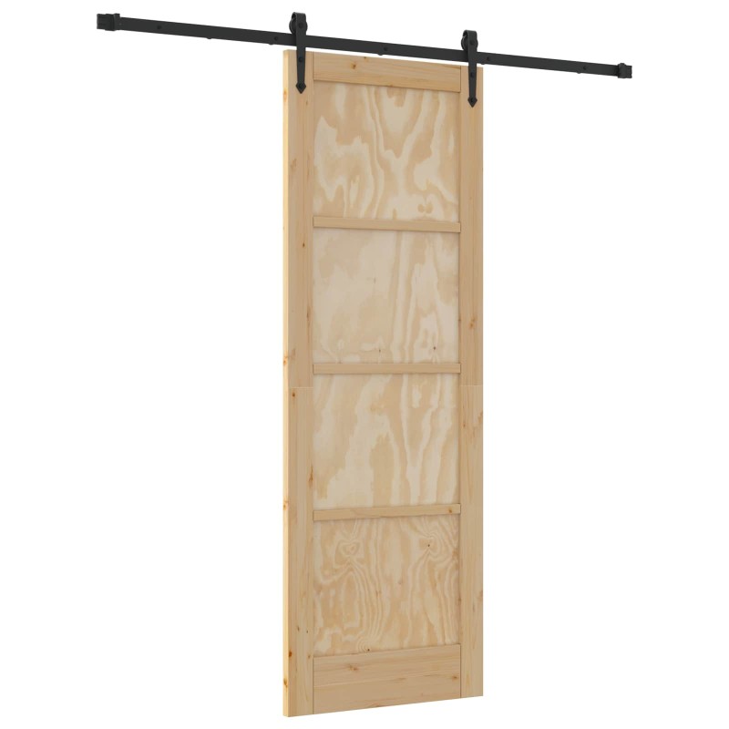 vidaXL Συρόμενη Πόρτα ORKDAL Φυσικό και Μαύρο 73,5 x 211 εκ