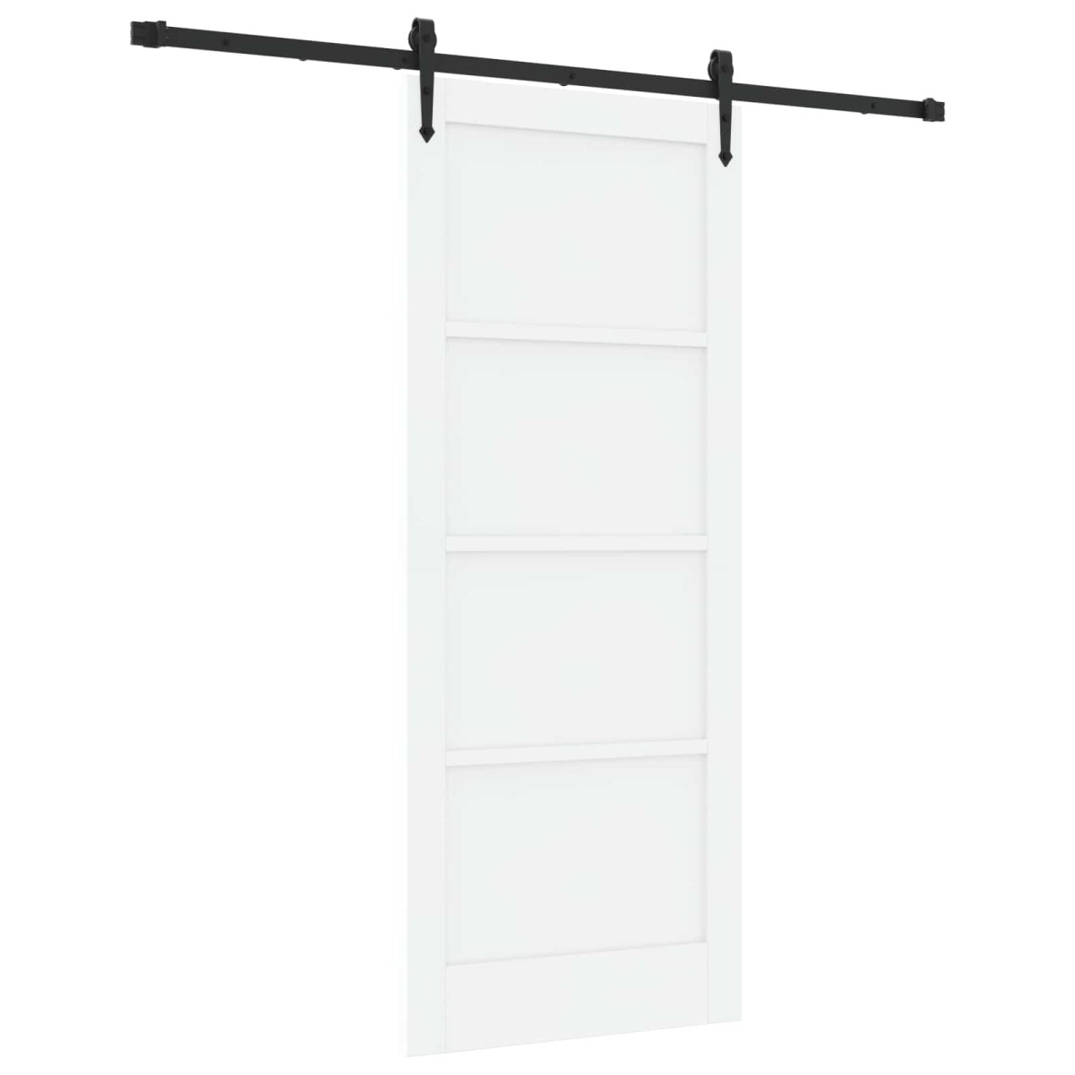 vidaXL Συρόμενη Πόρτα ORKDAL Λευκό και Μαύρο 83 x 202 εκ.