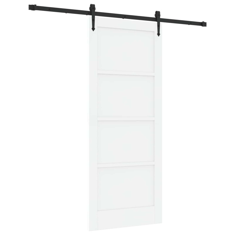 vidaXL Συρόμενη Πόρτα ORKDAL Λευκό και Μαύρο 83 x 202 εκ.