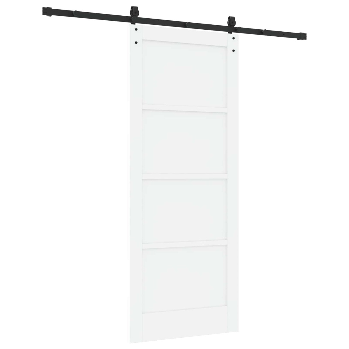 vidaXL Συρόμενη Πόρτα ORKDAL Λευκό και Μαύρο 83 x 202 εκ.