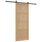 vidaXL Συρόμενη Πόρτα ORKDAL Φυσικό και Μαύρο 86 x 211 cm