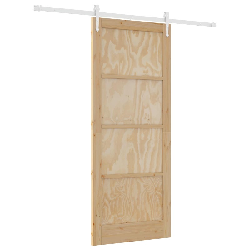 vidaXL Συρόμενη Πόρτα ORKDAL Φυσικό και Λευκό 86 x 211 cm