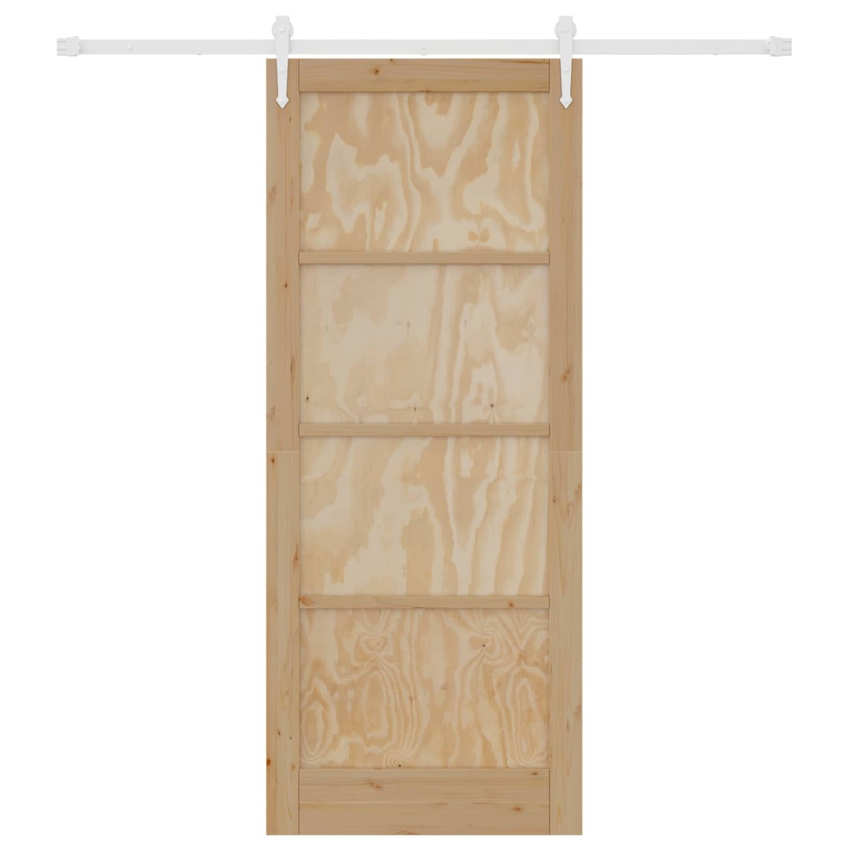 vidaXL Συρόμενη Πόρτα ORKDAL Φυσικό και Λευκό 86 x 211 cm
