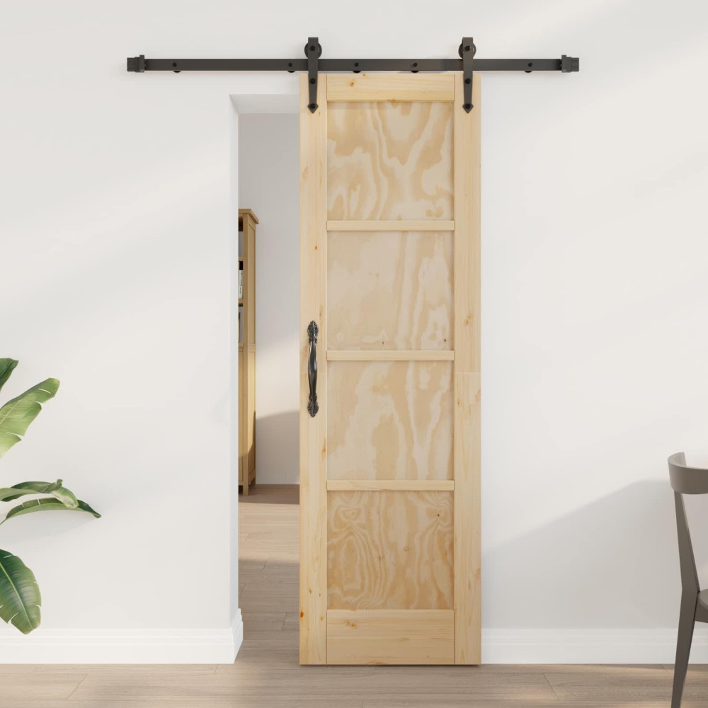 vidaXL Συρόμενη Πόρτα ORKDAL Φυσικό 61 x 198,5 εκ. Μασίφ Ξύλο Πεύκου