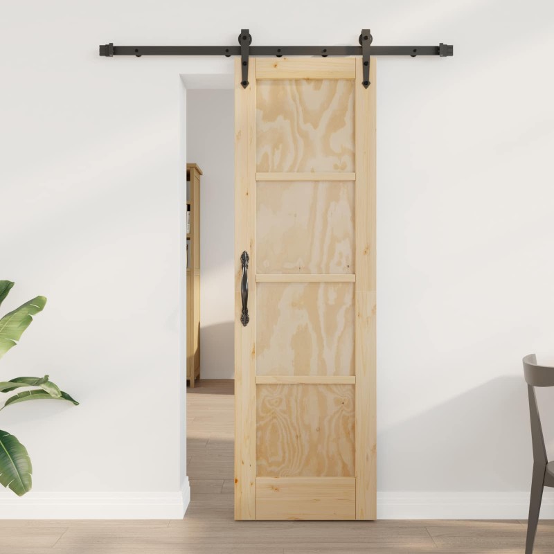 vidaXL Συρόμενη Πόρτα ORKDAL Φυσικό 61 x 198,5 εκ. Μασίφ Ξύλο Πεύκου