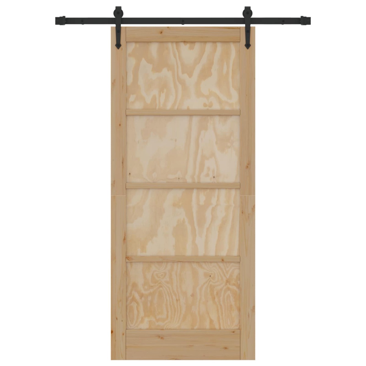 vidaXL Συρόμενη Πόρτα ORKDAL Φυσικό 86 x 198,5 cm Μασίφ Ξύλο Πεύκου