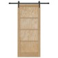 vidaXL Συρόμενη Πόρτα ORKDAL Φυσικό 86 x 198,5 cm Μασίφ Ξύλο Πεύκου
