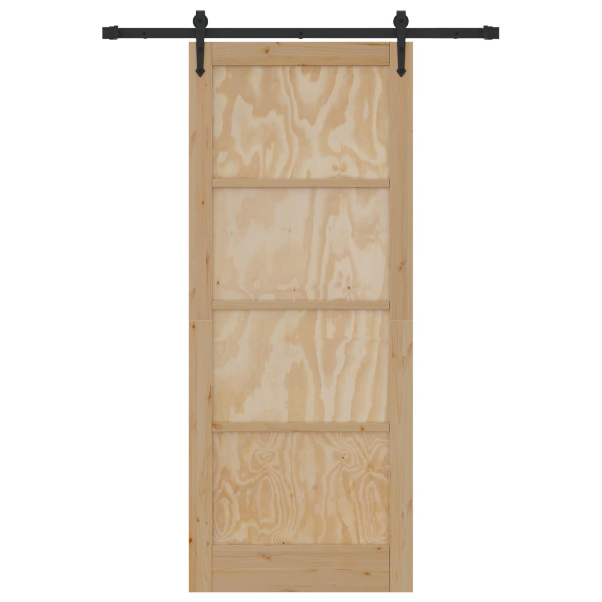 vidaXL Συρόμενη Πόρτα ORKDAL Φυσικό 86 x 211 cm Μασίφ Ξύλο Πεύκου