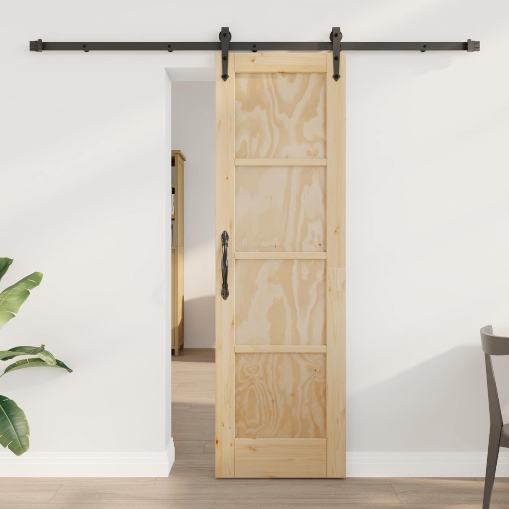 vidaXL Συρόμενη Πόρτα ORKDAL Φυσικό 61 x 198,5 εκ. Μασίφ Ξύλο Πεύκου