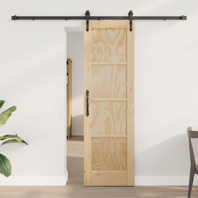 vidaXL Συρόμενη Πόρτα ORKDAL Φυσικό 61 x 198,5 εκ. Μασίφ Ξύλο Πεύκου