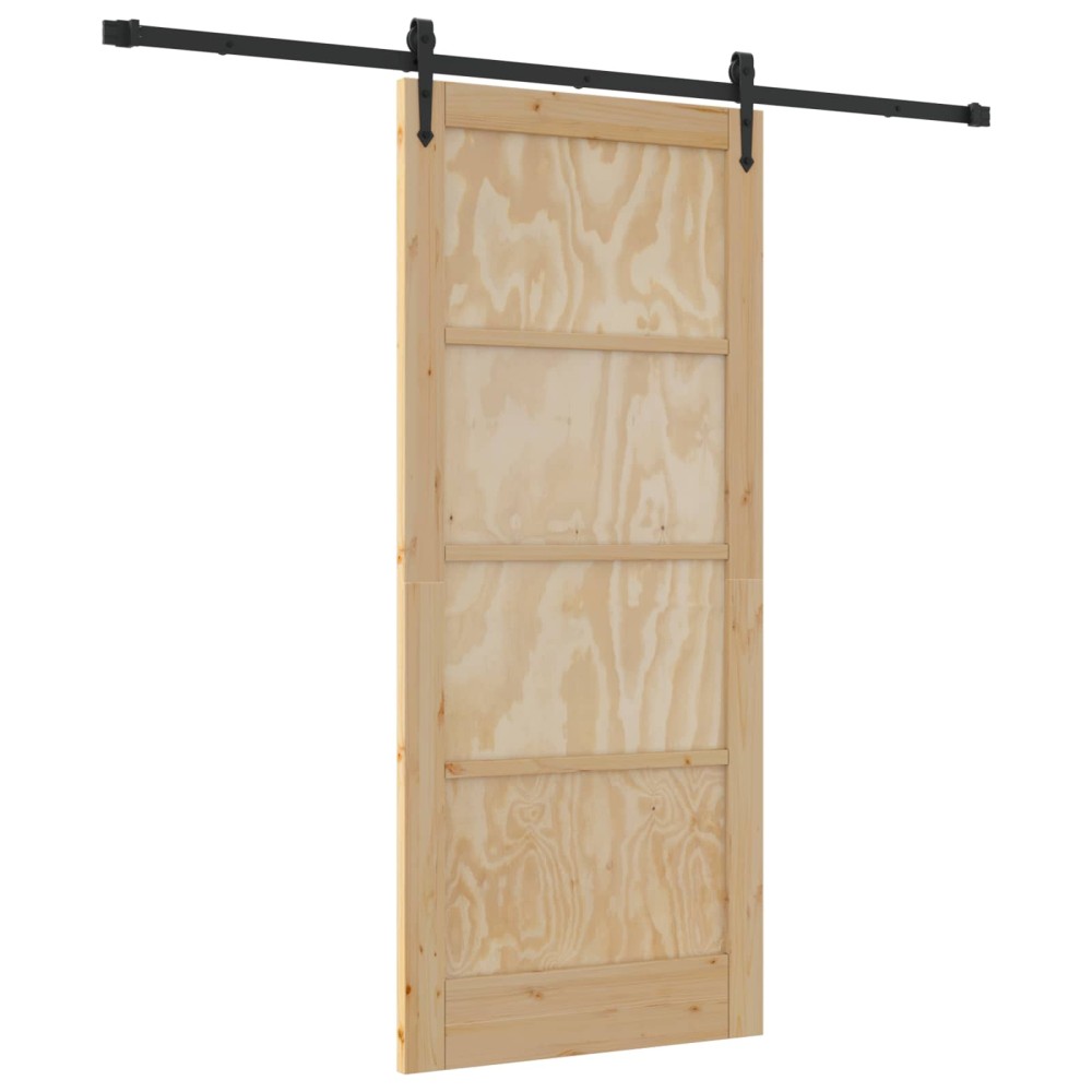 vidaXL Συρόμενη Πόρτα ORKDAL Φυσικό 86 x 198,5 cm Μασίφ Ξύλο Πεύκου