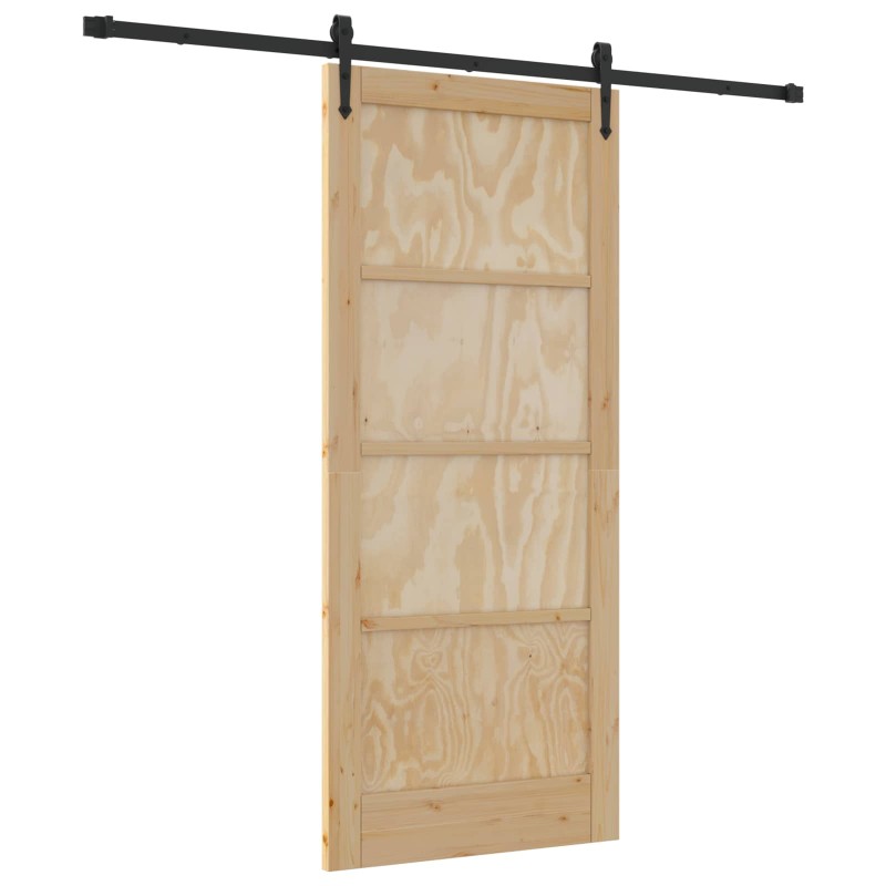 vidaXL Συρόμενη Πόρτα ORKDAL Φυσικό 86 x 198,5 cm Μασίφ Ξύλο Πεύκου