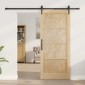 vidaXL Συρόμενη Πόρτα ORKDAL Φυσικό 86 x 198,5 cm Μασίφ Ξύλο Πεύκου