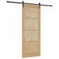 vidaXL Συρόμενη Πόρτα ORKDAL Φυσικό 86 x 211 cm Μασίφ Ξύλο Πεύκου