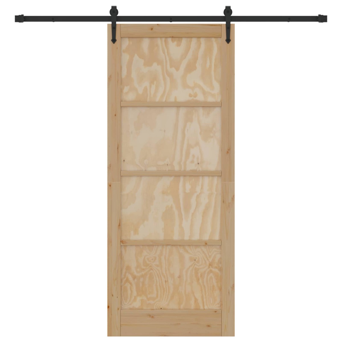 vidaXL Συρόμενη Πόρτα ORKDAL Φυσικό 86 x 211 cm Μασίφ Ξύλο Πεύκου