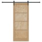 vidaXL Συρόμενη Πόρτα ORKDAL Φυσικό 86 x 211 cm Μασίφ Ξύλο Πεύκου