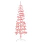 vidaXL Χριστουγεν. Δέντρο Slim Τεχνητό Μισό με Βάση Ροζ 180 εκ.